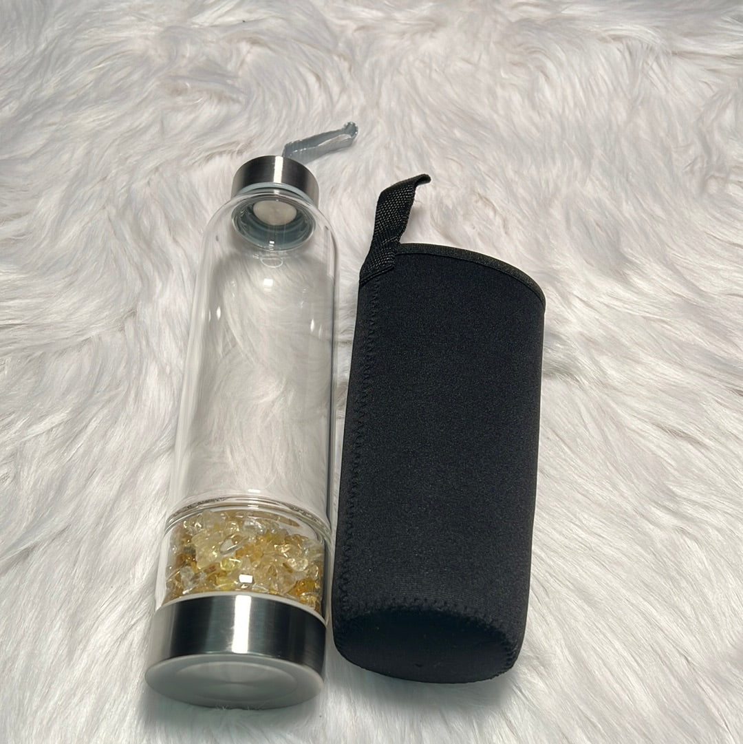 Citrine Glass Water Bottle