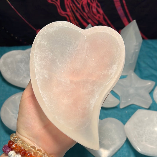 Selenite Heart Bowl