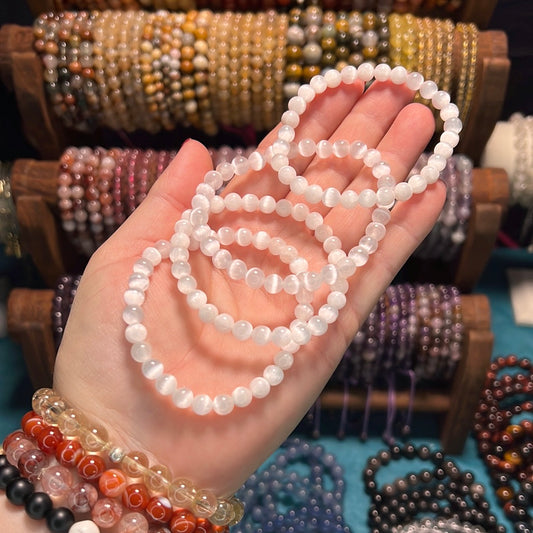 Selenite 6 mm bracelet