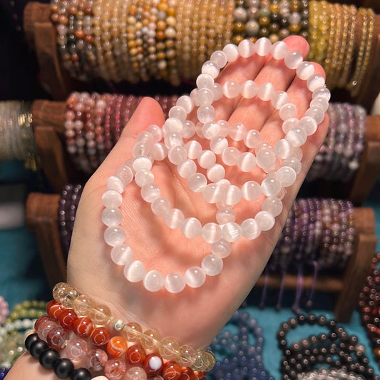 Selenite 8 mm Bracelet