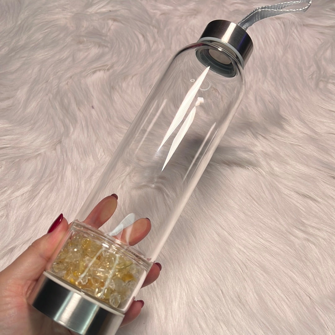 Citrine Glass Water Bottle