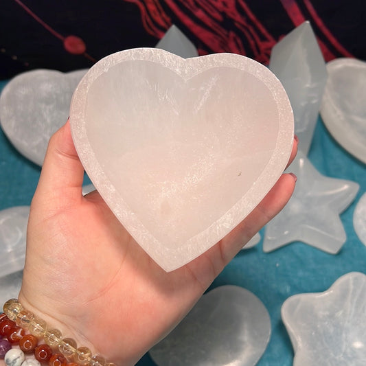 Selenite Heart Bowl