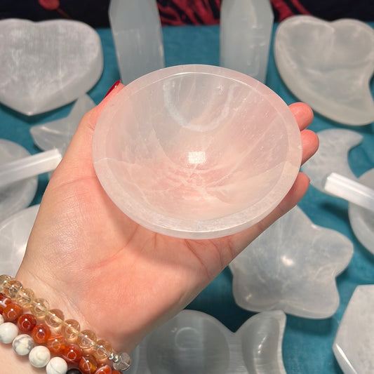 Selenite Round Bowl