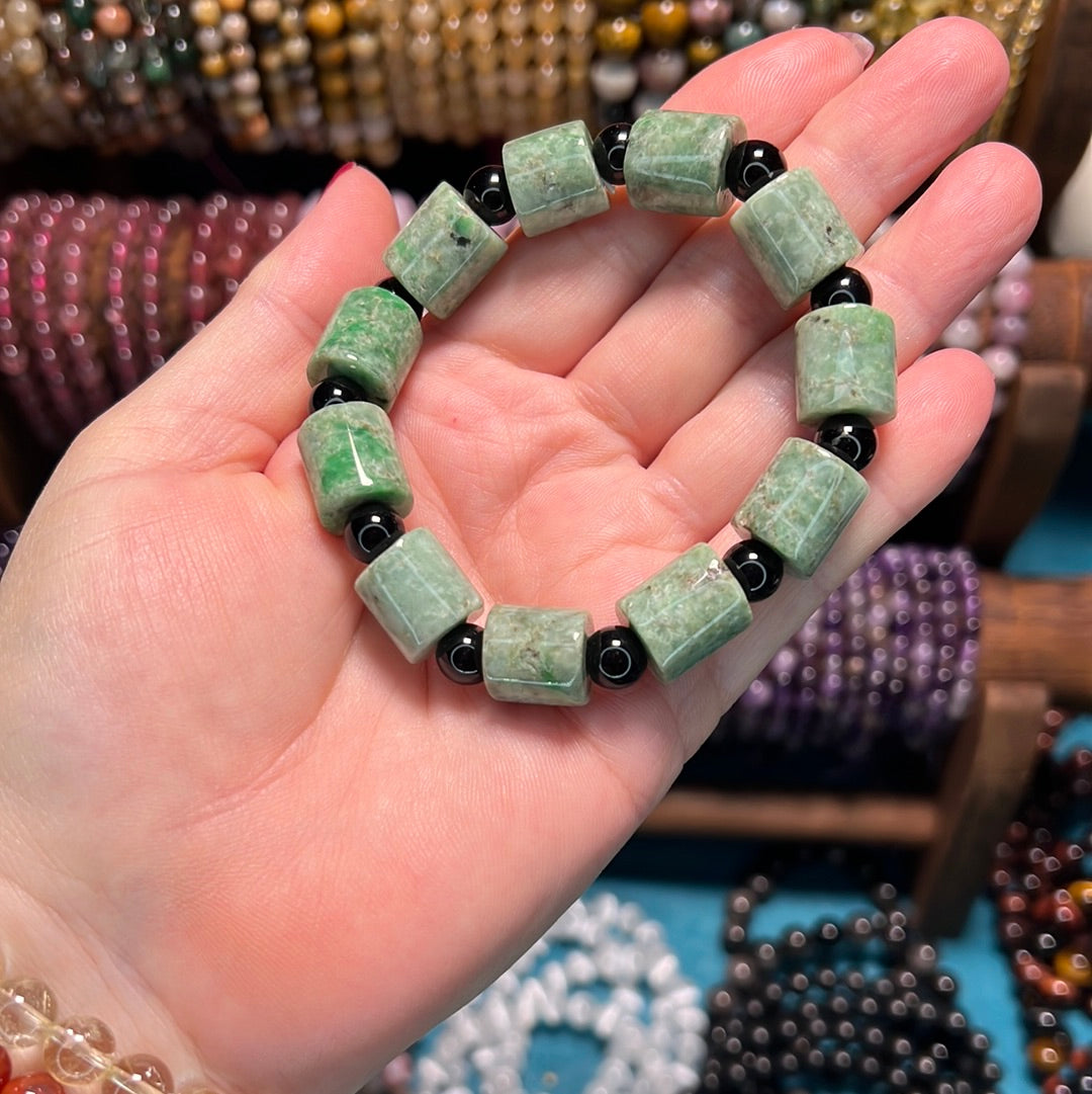 Natural Jade Bracelets, Light Green Jade Bangles, Green Jade Bracelets –  karmanepalcrafts